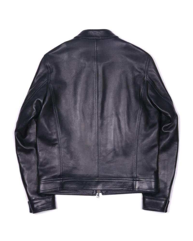 レザーシングルライダースジャケット JURI GOLD SP NAVY｜EMMETI 正規