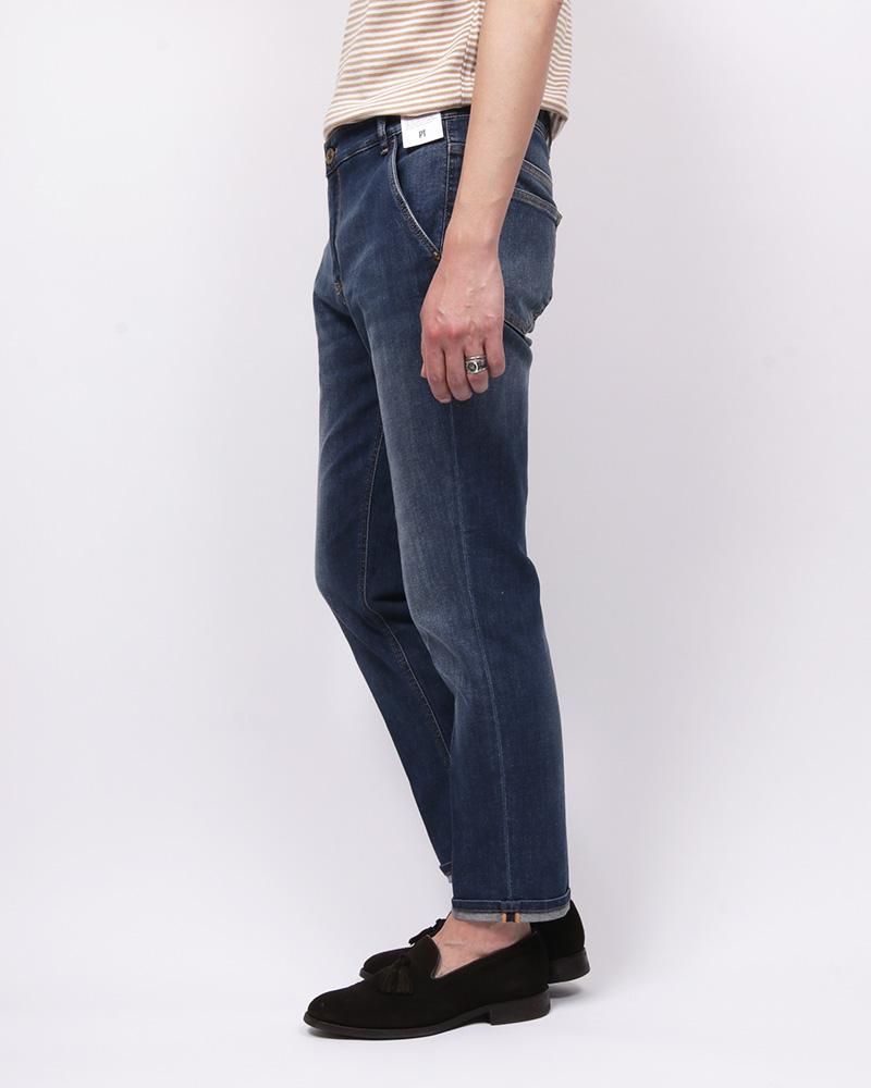 新品 PT TORINO 上質チノパン トレンドシルエットパンツ 濃紺 W35 完璧なシルエットの美脚パンツ。/ピーティートリノ(PT TORINO