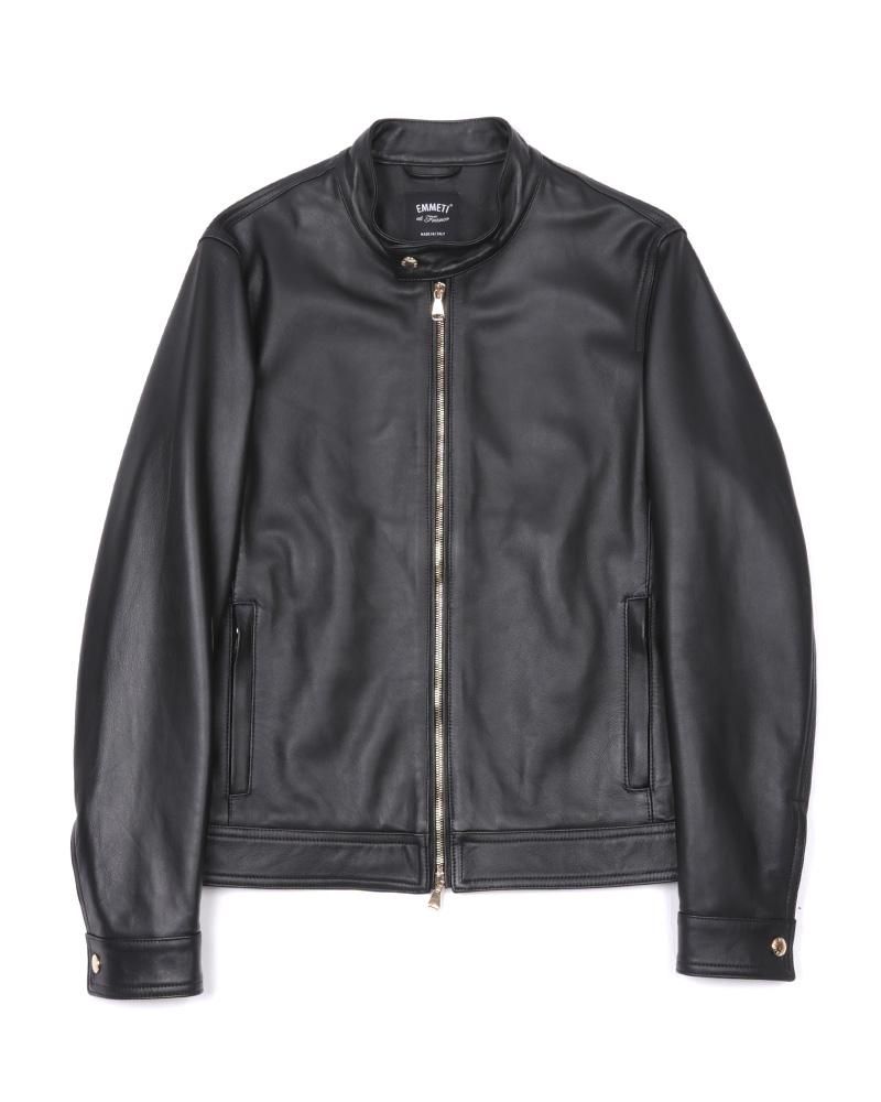 レザーシングルライダースジャケット JURI GOLD|EMMETI 正規 レザーシングルライダースジャケット JURI GOLD|EMMETI 正規