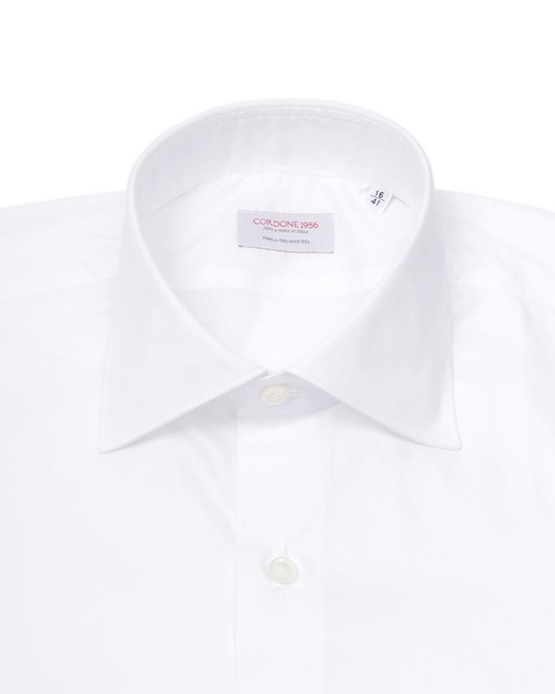 【Cordone 1956】<br>ツイル セミワイドカラーシャツ