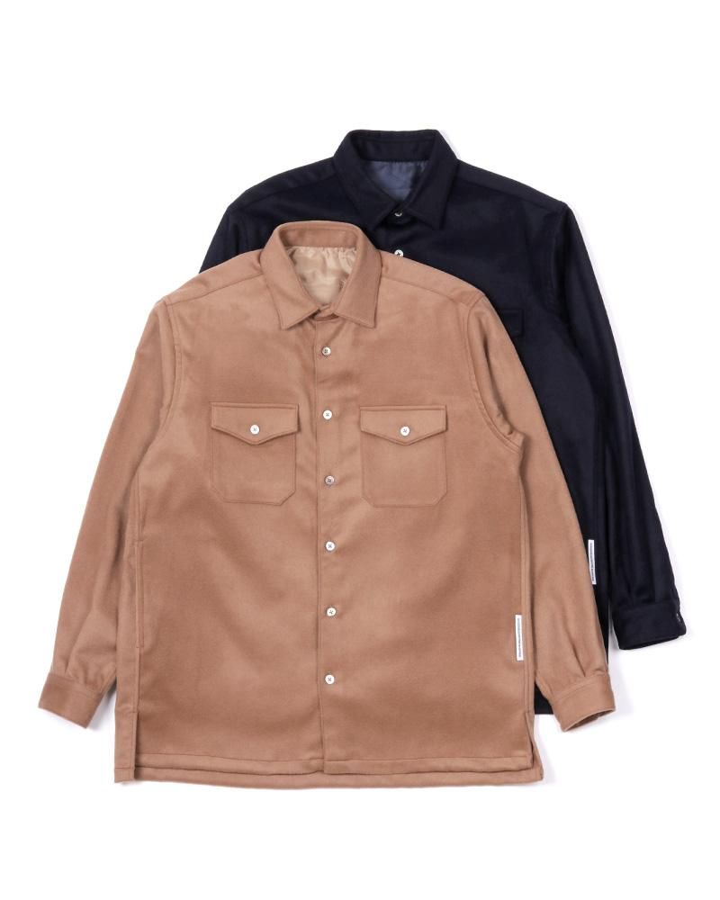 【GOODNEIGHBORS SHIRTS】<br>HIGH STREET RELAX FIT CASHMERE WOOL SHIRT