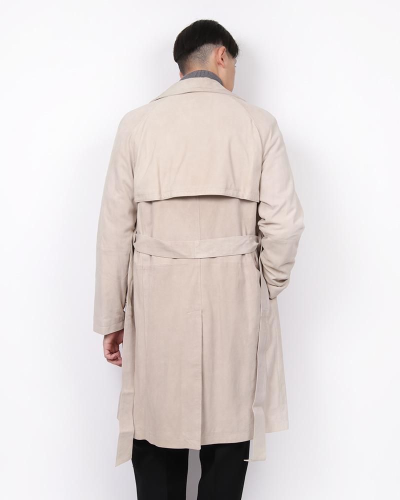 正規品　EMMETI エンメティ　本革　ロング　トレンチコート　キャメル　M EMODA ロングトレンチコート（キャメル） -ファッション通販 FASHION