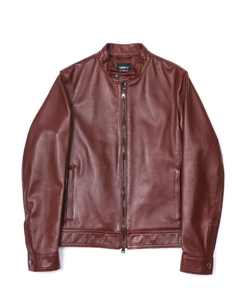 レザーシングルライダースジャケット JURI SP LAMB SKIN WALNUT｜EMMETI 正規取扱店 公式通販｜Cento trenta  ONLINE SHOP