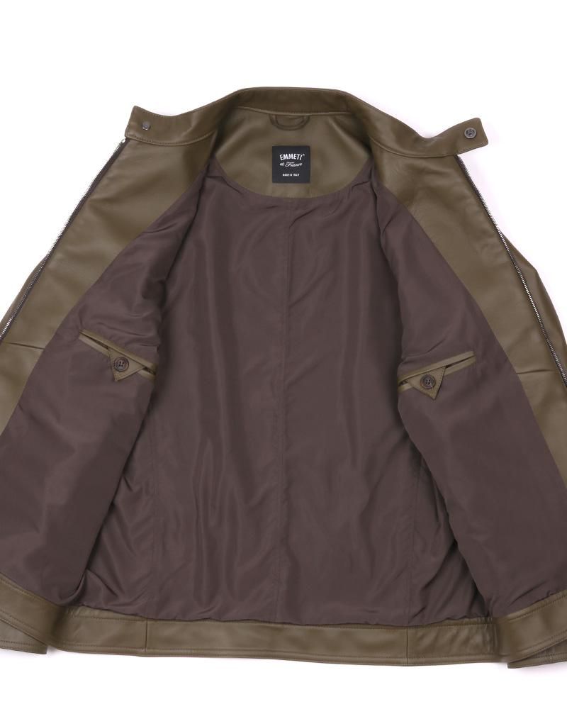 レザーシングルライダースジャケット JURI GRANDE SP LAMB SKIN