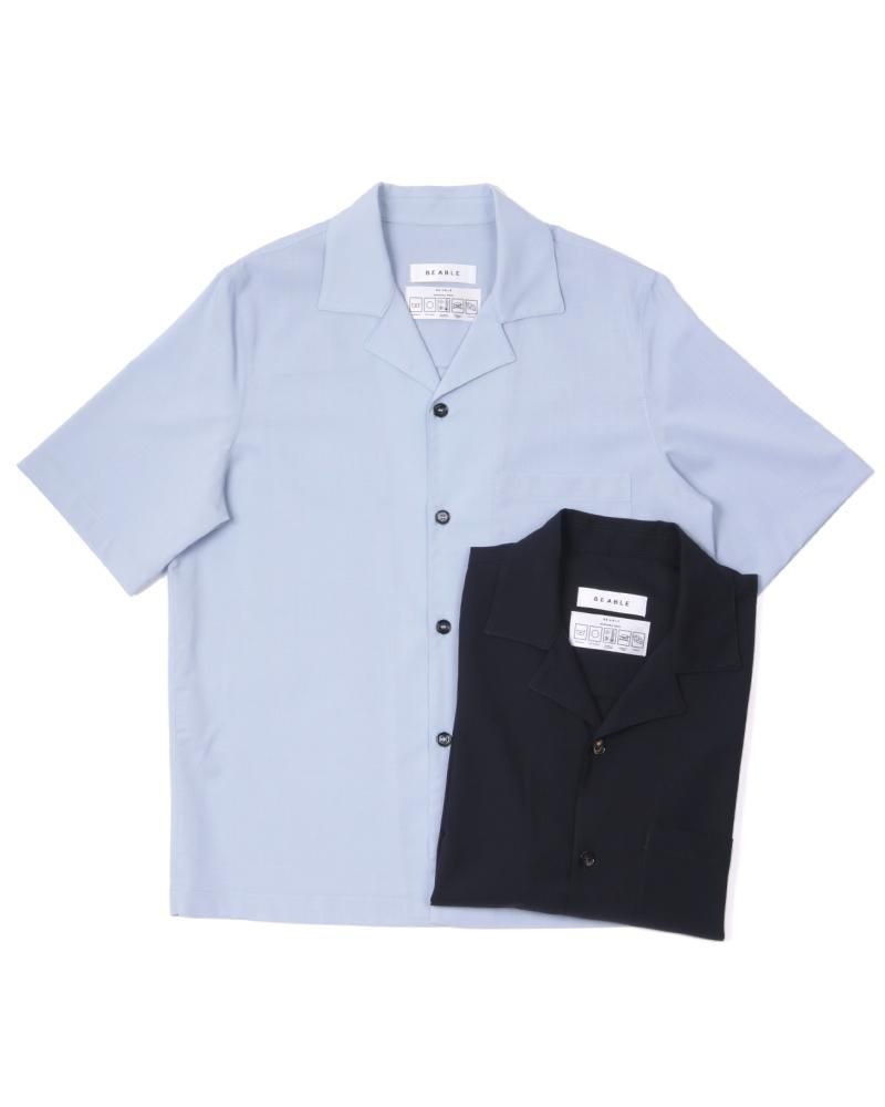 【BE ABLE】<br>ウールオープンカラーシャツ KAI