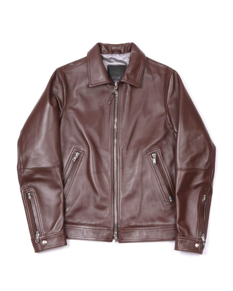 EMMETI レザーライダースジャケット　グレージュ EMMETI レザーライダースジャケットグレージュ