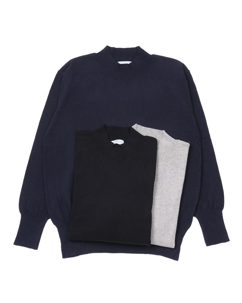Rencontrant レンコントラントカシミヤ コットン ニットセーター L黒 カシミヤ混 ニットカーディガン｜Rencontrant（レンコントラント