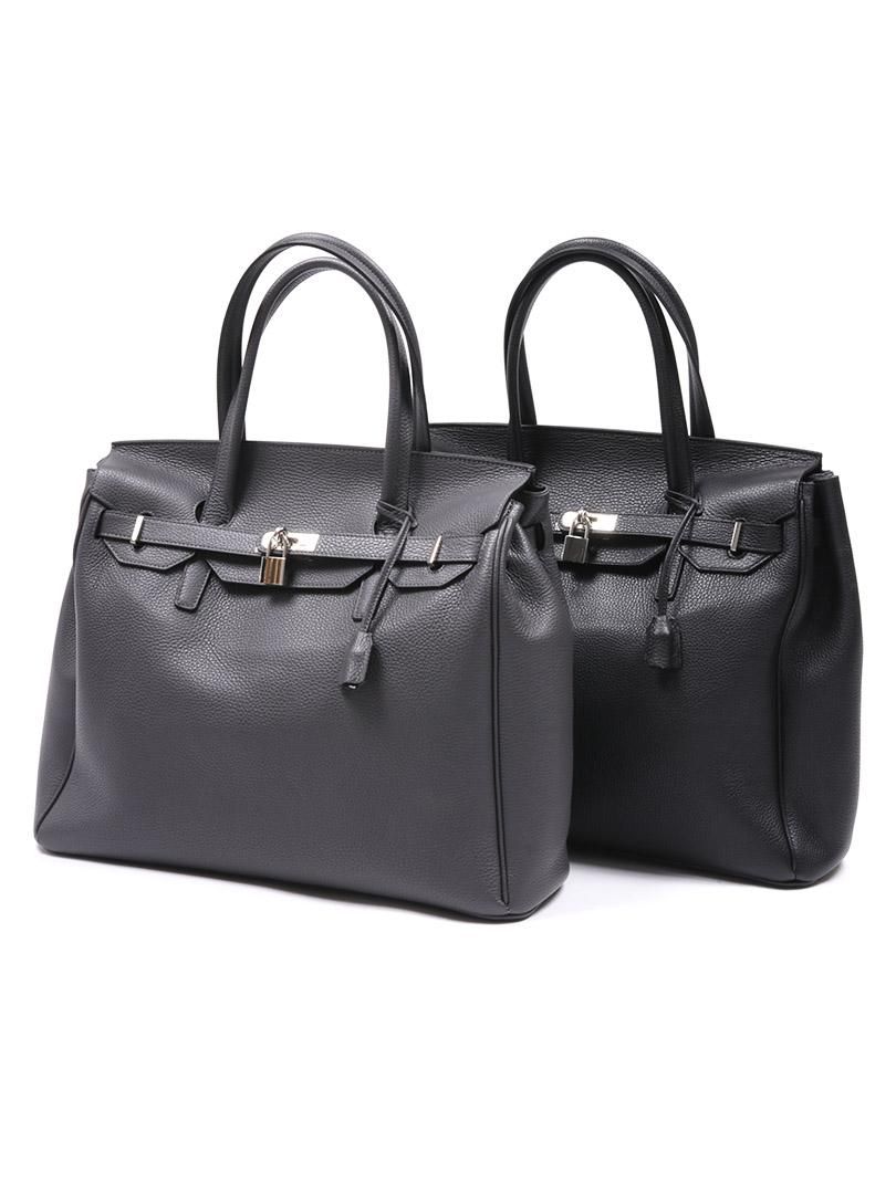 CAVALLERESCO カーフレザーバッグ 美品‼️ CAVALLERESCO - シュリンクレザー バーキンタイプボストンバッグ