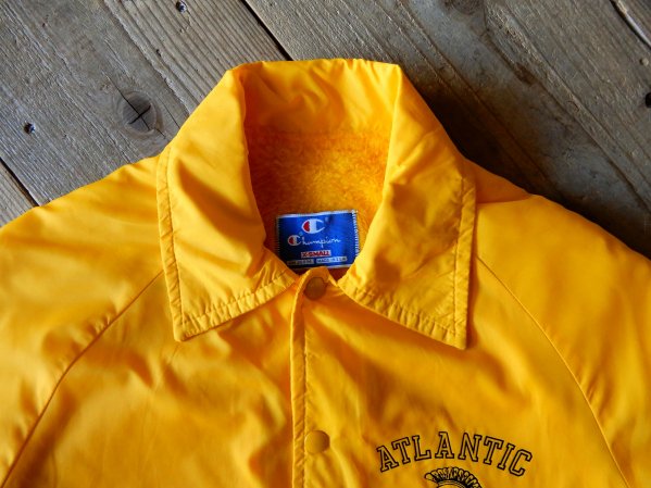 90's Champion Nylon Coach Jacket Yellow Atlantic - 38clothing web store