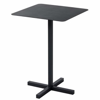 SOLID STEEL HIGH DINER TABLE SQUARE