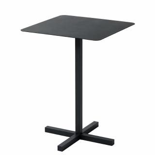 SOLID STEEL HIGH DINER TABLE SQUARE