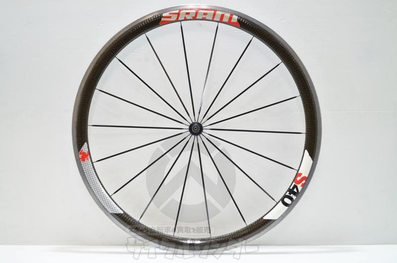 SRAM S40 カーボン エアロ フロントホイール 700C クリンチャー 中古品