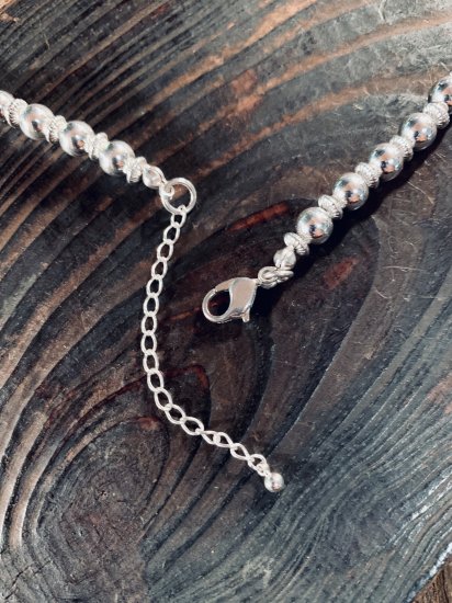 Custom Silver Beads Necklace-001 43cm - Dear Blossom