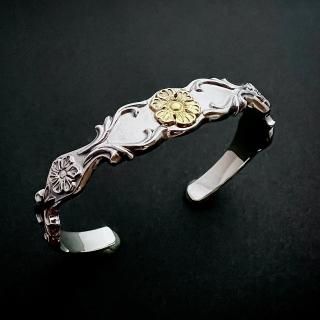 B-005 唐草平打ちバングル F 6mm - Dear Blossom B-005 唐草平打ちバングル F 6mm - Dear Blossom