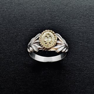B-019 TQ唐草平打ちバングル 12mm - Dear Blossom B-019 TQ唐草平打ちバングル 12mm - Dear Blossom