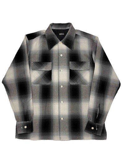 【ROLL】 Twisted Yarn Ombre Check Shirt - Lighclone Clothing Store