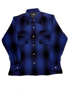 PRICE DOWN ROLL Twisted Yarn Ombre Check Shirt