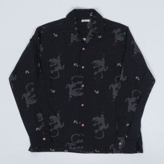【GAVIAL】 GVL-23SST-0566 l/s aloha shirts “black panther”
