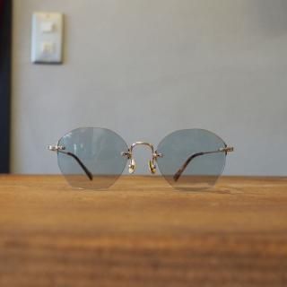 Mr.CASANOVA RICH / Gold / Light Blue Gray Lens