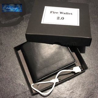 ファイヤーウォレット2.0〜fire Wallet2.0〜2つの着火システムを搭載した２つ折りのファイヤーウォレット！