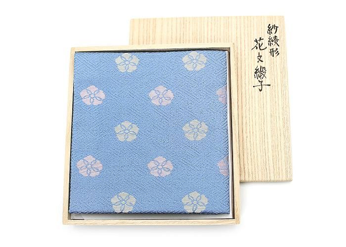 土田友湖作-紗綾形花文緞子出帛紗 - 京都富小路の和装小物専門店