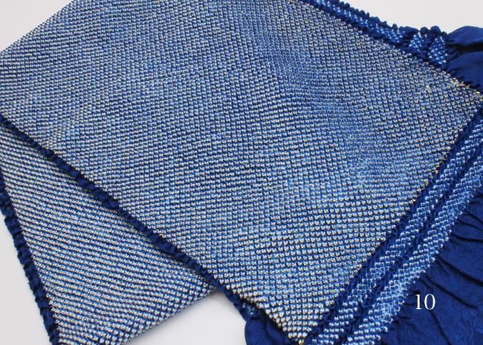 京都きねや 総絞り金箔帯揚げ 薄水色 お振袖に