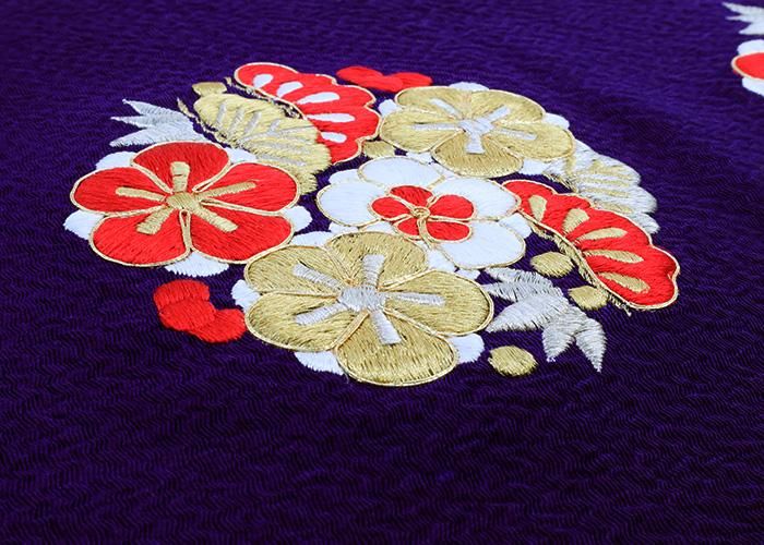 付け下げ 竹屋町刺繍 浜ちりめん 刺繍 金駒 鶴 鳥 正絹 反物 竹屋町刺繍 付け下げ。 | きものや絹の着物日記