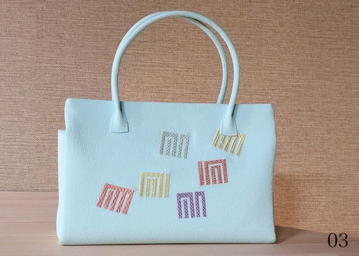 小町袋 中サイズ 源氏香柄 刺繍 - 京都富小路の和装小物専門店きねや