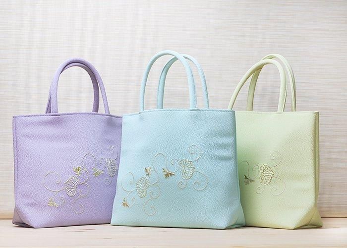 笹蔓柄刺繍バッグ | 和装に似合うトートバッグ - 京都富小路の 笹蔓柄刺繍バッグ | 和装に似合うトートバッグ - 京都富小路の