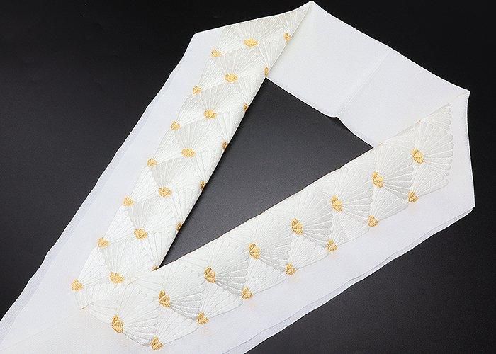 清朝時代とおぼしき襟飾り 礼装向ポリエステル刺繍半衿 | 松葉白金 - 京都富小路の和装小物専門店