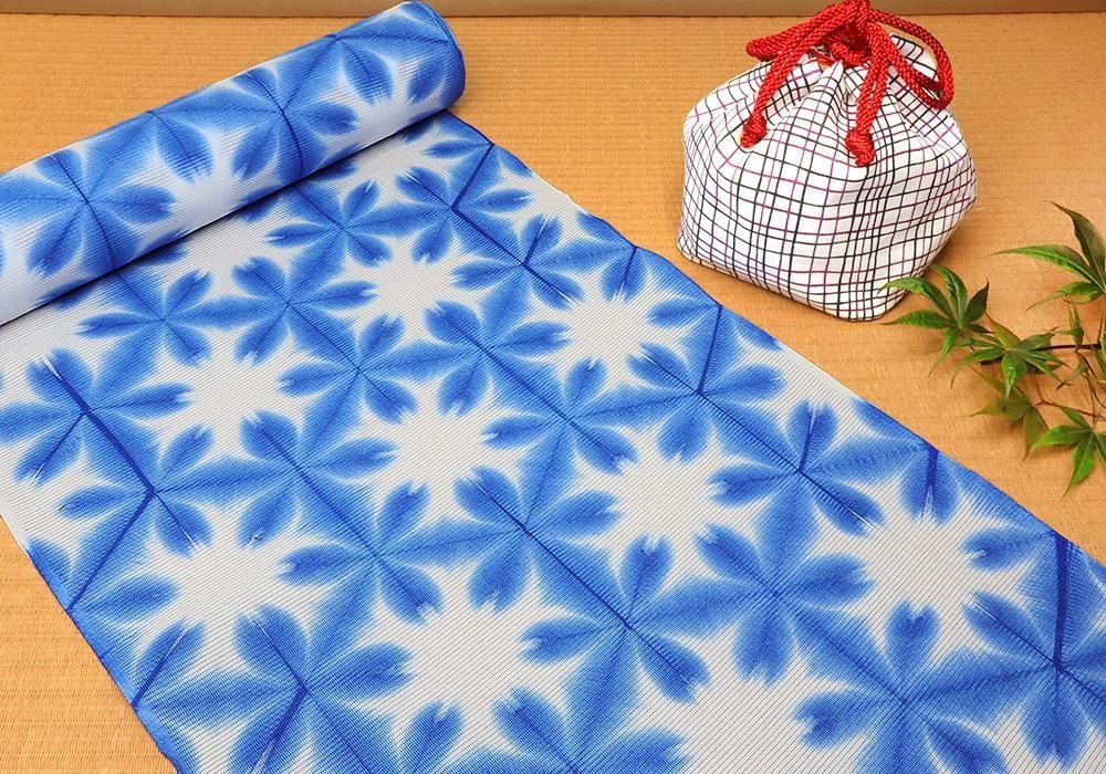 オーダー 浴衣用 雪花絞り木綿反物 オーダー 浴衣用 雪花絞り木綿反物