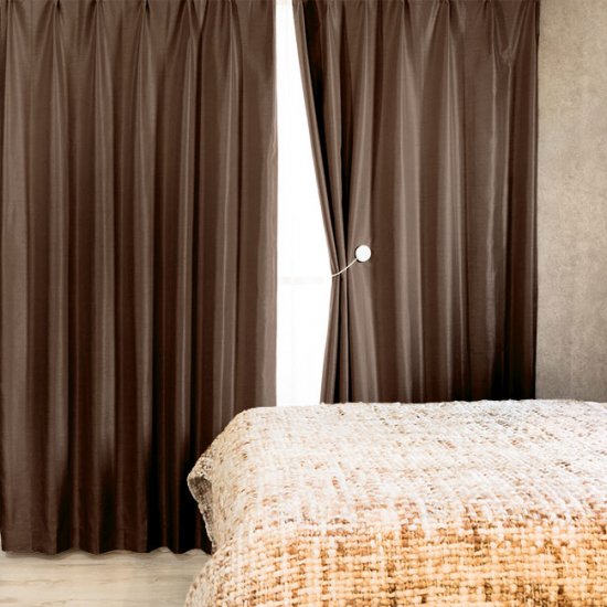 遮光カーテン 遮光1級 遮熱機能付 出窓もokのおしゃれなオーダーカーテン Malmi スモーキークォーツ ブラウン Curtain ハッシュタグカーテン