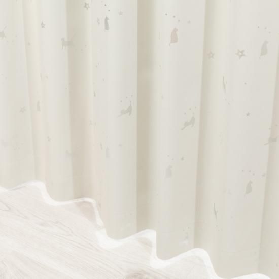 猫柄カーテン 子供部屋にもおすすめの可愛いプリント 遮光 ステラキャット アイボリー Curtain ハッシュタグカーテン 猫柄カーテン 子供部屋にもおすすめの可愛いプリント 遮光 ステラキャット アイボリー Curtain ハッシュタグカーテン