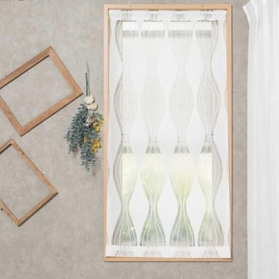 カフェカーテン オシャレな透けるレース 目隠しにも使える上下ポール通し パルナボイル Curtain ハッシュタグカーテン カフェカーテン オシャレな透けるレース 目隠しにも使える上下ポール通し パルナボイル Curtain ハッシュタグカーテン