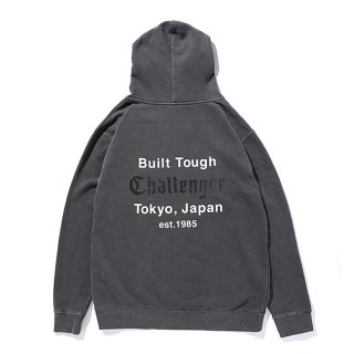 CHALLENGER/DYED PRINTED HOODIE/ライトブラック