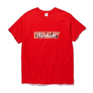 RADIALL/FLAME FLAGS-CREW NECK T-SHIRT S/S/レッド