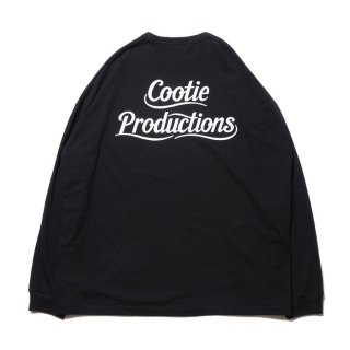 COOTIE/PRINT L/S TEE(LETTERED LOGO)/ブラック