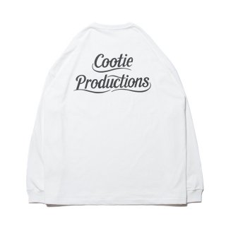 COOTIE/PRINT L/S TEE(LETTERED LOGO)/ホワイト