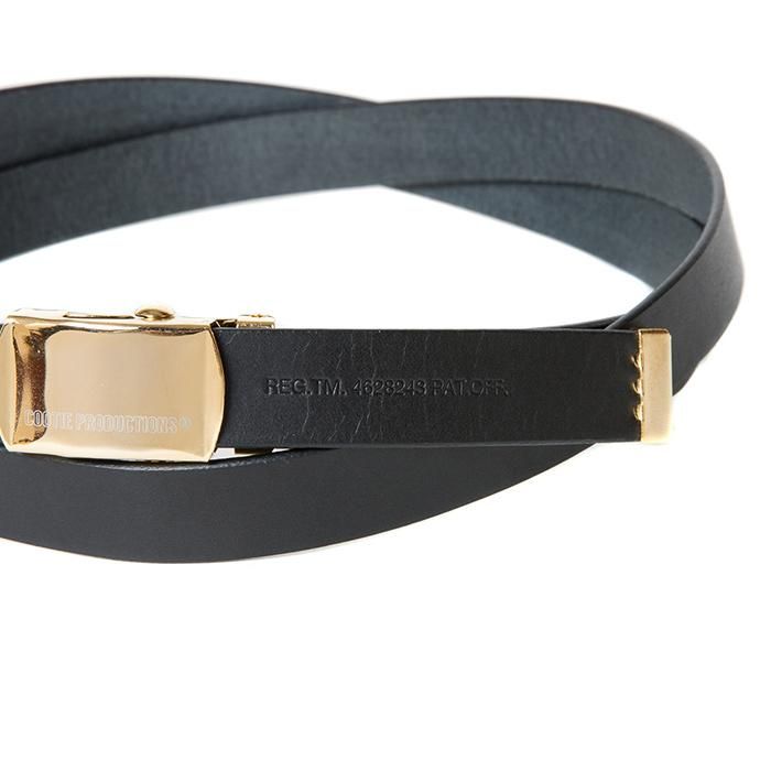 COOTIE/LEATHER NARROW G.I BELT/ブラック×ゴールド - THUMBING COOTIE/LEATHER NARROW G.I BELT/ブラック×ゴールド - THUMBING