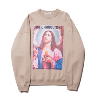 COOTIE/PRINT CREWNECK SWEATSHIRT(JESUS)/١