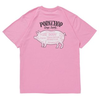 PORKCHOP/PORK BACK S/S TEE/ピンク