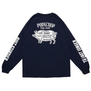 PORKCHOP/PORK BACK L/S TEE/ͥӡ