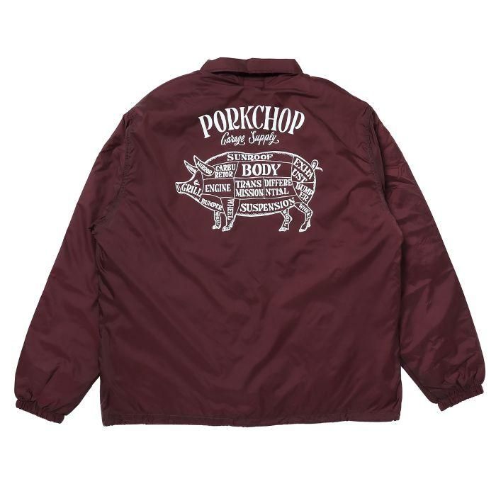 PORKCHOP ナイロンジャケット M バーガンディ