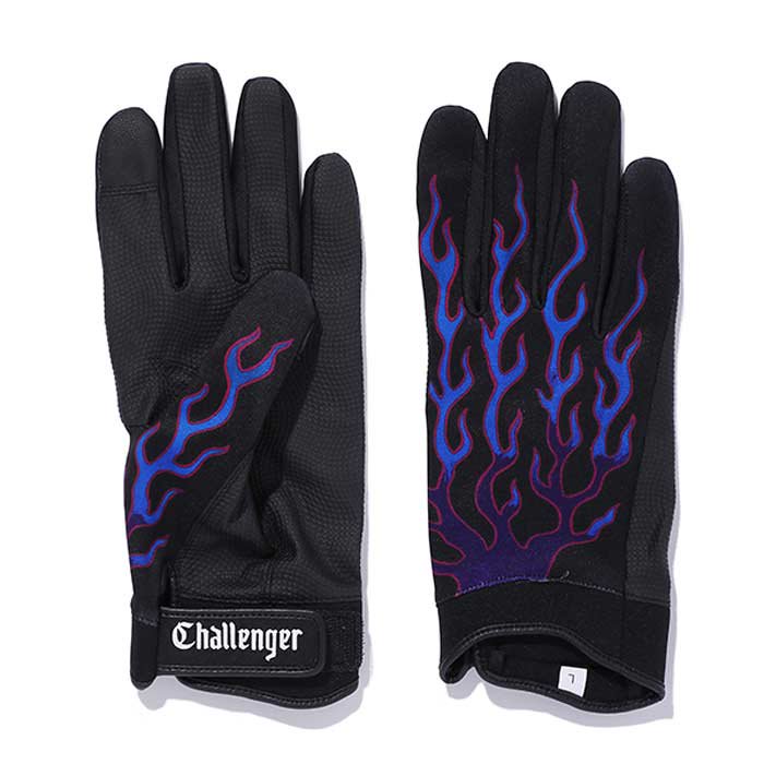 CHALLENGER/FIRE MECHANIC GLOVE/ブラック×ブルー - THUMBING ONLOINE ...