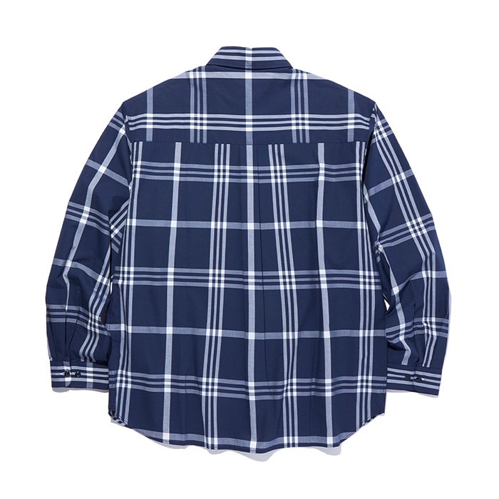 RADIALL/CIVIC-REGULAR COLLARED SHIRT L/S/NAVY - THUMBING ONLOINE