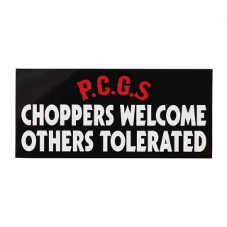 PORKCHOP/CHOPPERS WELCOME STICKER/ブラック
