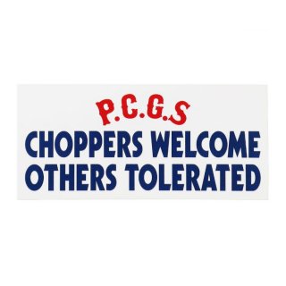 PORKCHOP/CHOPPERS WELCOME STICKER/WHITE
