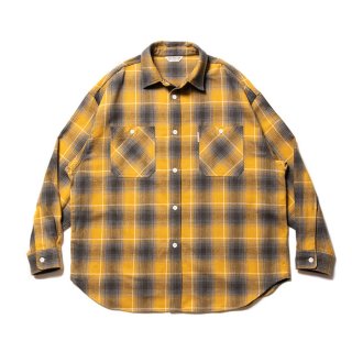 COOTIE/OMBRE NEL CHECK WORK SHIRT/マスタード