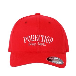 PORKCHOP/STITCH LOGO CAP/レッド