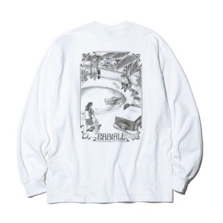 RADIALL/CHEVY BOWL-CREW NECK T-SHIRT L/S/ホワイト